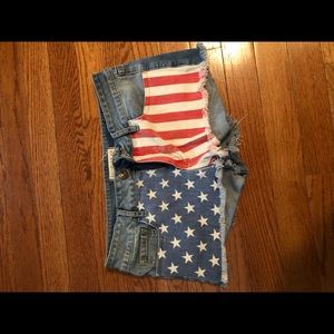Bullhead American Flag Shorts
